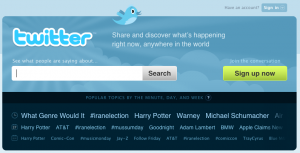 Twitter's New Homepage
