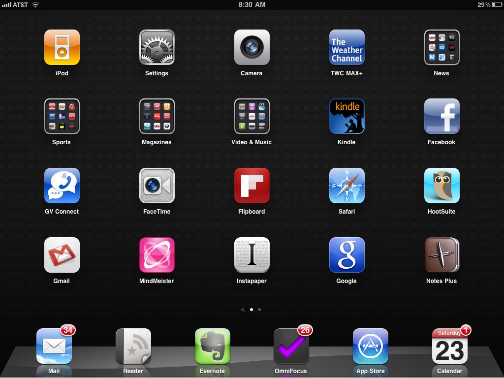 iPad2 Home Screen