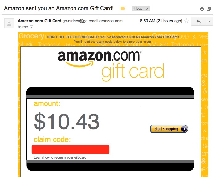 Amazon Gift Card Code Amazon Gift Card Codes Generator